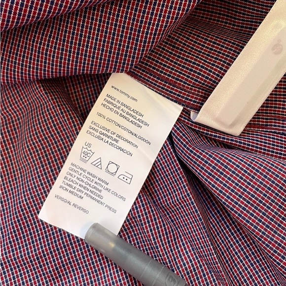 Tommy Hilfiger Men’s Long Sleeve Button Down Shirt Size Size 17.5 / 34-35 - Picture 5 of 15
